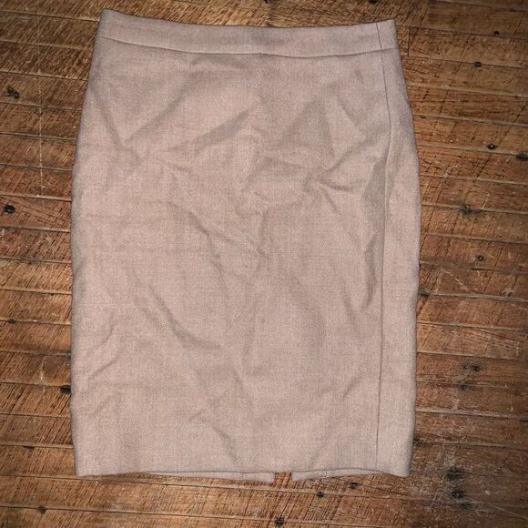 J Crew camel wool No 2 size 2 wool business casual skirt - Picture 1 of 3